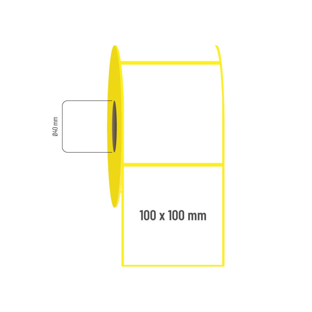 100x100 mm Kuşe Etiket